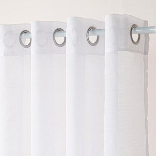 ETAMINA Firana gotowa na srebrnych przelotkach, szerokość 300 x wysokość 230cm, kolor 001 biały ETAMIN/FGP/001/300230/1