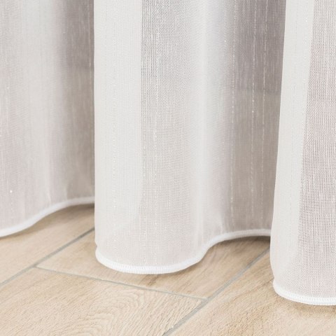 Firanka fantazyjna z ołowianką, wysokość 300cm, kolor 002 biały ze srebrną nitką 318461/OLO/002/000300/1