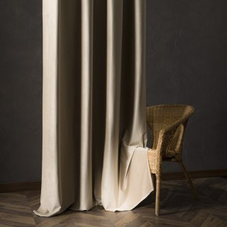 BLACKOUT VELVET Zasłona gotowa na przelotkach, szerokość 140cm x wysokość 230cm, kolor 001 ciemny beżowy BLAVEL/ZGP/001/140230/1