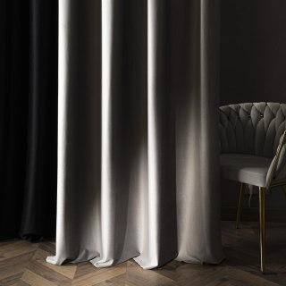 BLACKOUT VELVET Zasłona gotowa na przelotkach, szerokość 140cm x wysokość 230cm, kolor 005 jasny szary BLAVEL/ZGP/005/140230/1
