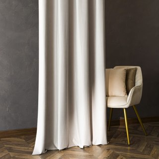 BLACKOUT VELVET Zasłona gotowa na przelotkach, szerokość 140cm x wysokość 230cm, kolor 018 ciepły jasny szary BLAVEL/ZGP/018/140