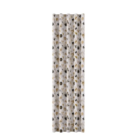 BOMBKI CHOINKOWE GLAMOUR Tkanina dekoracyjna NINA WODOODPORNA, 160cm, kolor 006 czarno-złoty DBN458/NIW/006/160000/1