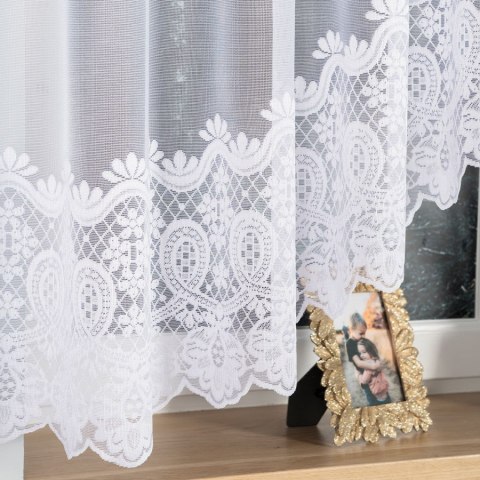 DARIA Firanka żakardowa gotowa, szerokość 300 x wysokość 160cm, kolor 001 biały 018982/FBL/001/300160/1