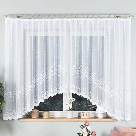 Firanka gotowa żakardowa BAKARO 160x420 cm kolor biały Firanka gotowa żakardowa BAKARO 160x420 cm kolor biały