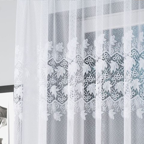 Firanka gotowa żakardowa ELŻBIETA 160x310 cm kolor biały
