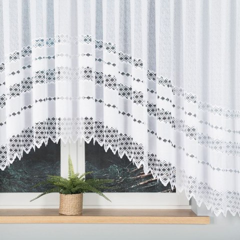 Firanka gotowa żakardowa FILOMENA 160x440 cm kolor biały Firanka gotowa żakardowa FILOMENA 160x440 cm kolor biały