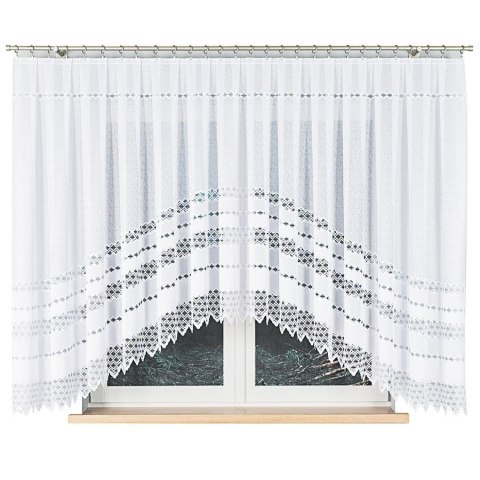 Firanka gotowa żakardowa FILOMENA 160x440 cm kolor biały Firanka gotowa żakardowa FILOMENA 160x440 cm kolor biały