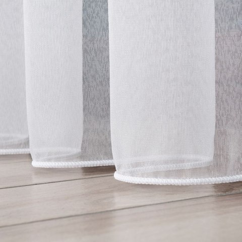 Firanka fantazyjna na markizecie z ołowianką, wysokość 330cm, kolor 003 biały 000433/OLO/003/000330/1