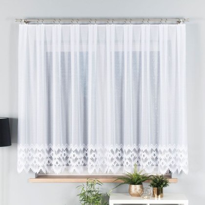 Firanka żakardowa na metry 018989 wysokość 160 cm kolor biały