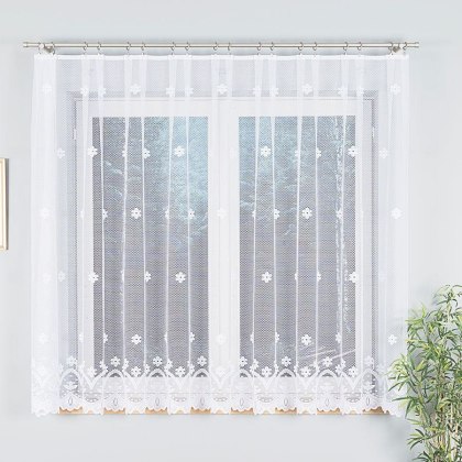 Firanka żakardowa na metry 004421 wysokość 160 cm kolor biały