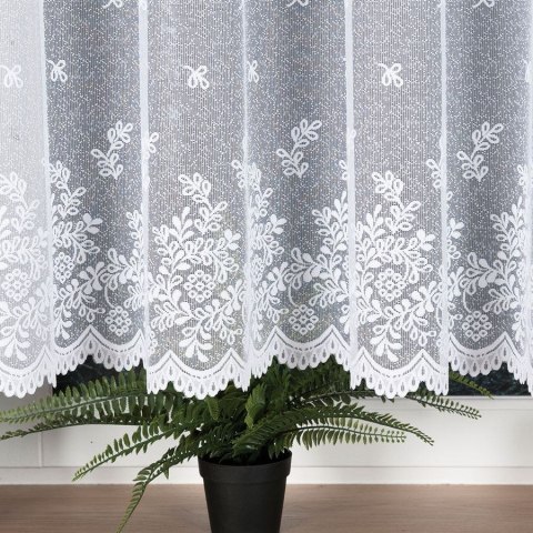Firanka żakardowa 054160 wysokość 130 cm kolor biały