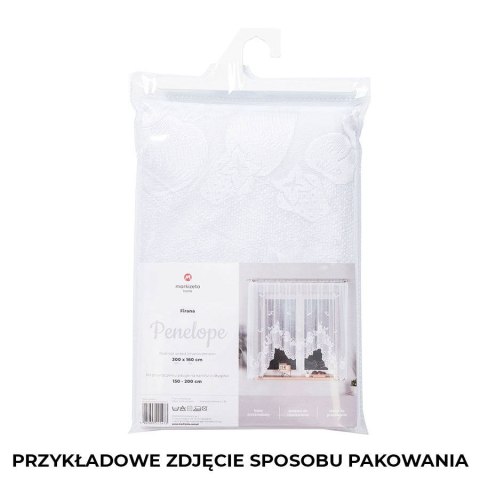 Firanka gotowa żakardowa PENELOPE 160x300 cm kolor biały Firanka gotowa żakardowa PENELOPE 160x300 cm kolor biały