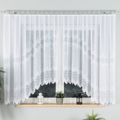 Firanka gotowa żakardowa VIOLETTA 160x400 cm kolor biały