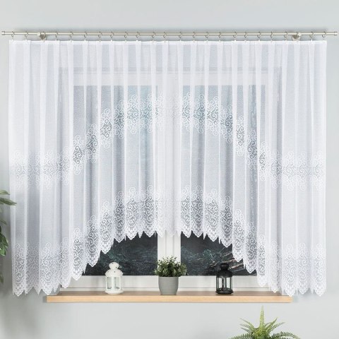 VIOLETTA Firanka żakardowa gotowa, szerokość 400 x wysokość 160cm, kolor 001 biały 001539/FBL/001/400160/1