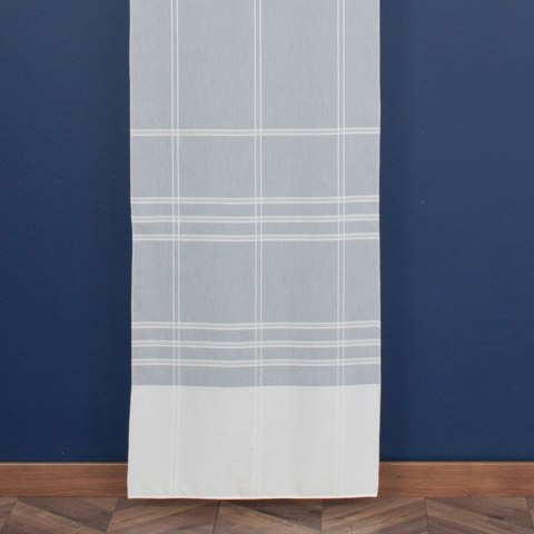 ARKADIA Firanka ze wzorem pasowym z ołowianką, wysokość 300cm, kolor 001 biały 169005/OLO/001/000300/1