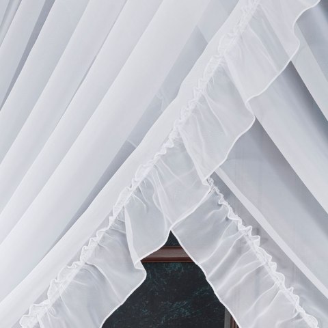 DAGMARA Firanka gotowa, szerokość 500 x wysokość 250cm, kolor 001 biały FK0163/233/001/500250/1