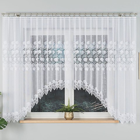 Firanka gotowa żakardowa ELŻBIETA 160x410 cm kolor biały Firanka gotowa żakardowa ELŻBIETA 160x410 cm kolor biały
