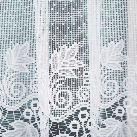 Firanka gotowa żakardowa ELŻBIETA 160x410 cm kolor biały Firanka gotowa żakardowa ELŻBIETA 160x410 cm kolor biały