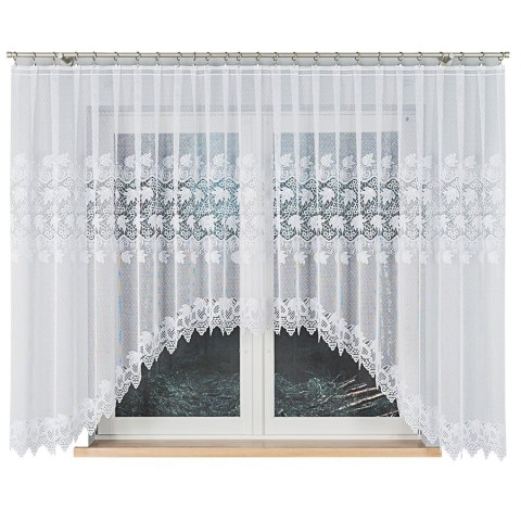 Firanka gotowa żakardowa ELŻBIETA 160x410 cm kolor biały Firanka gotowa żakardowa ELŻBIETA 160x410 cm kolor biały