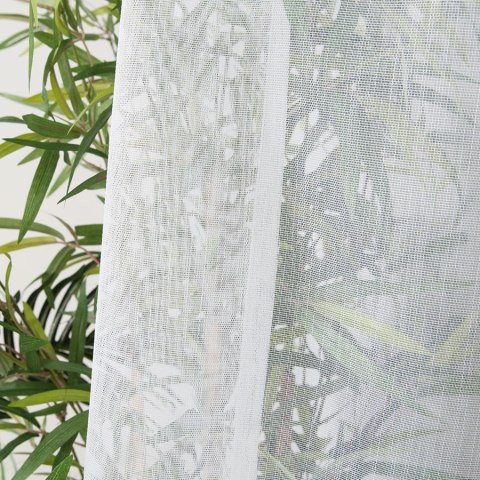 Firanka fantazyjna z ołowianką 017464 wysokość 300 cm kolor biały