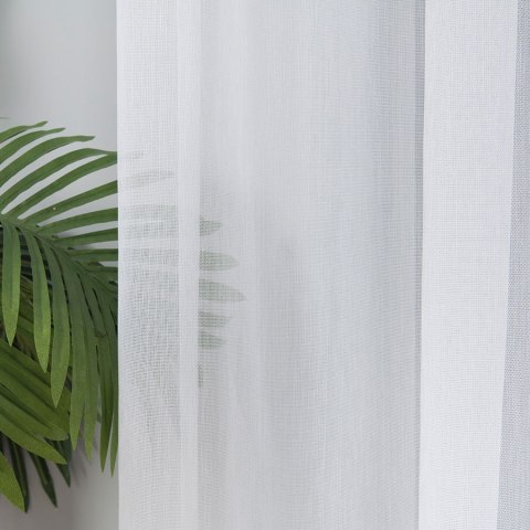 Firanka fantazyjna z ołowianką 017464 wysokość 300 cm kolor biały