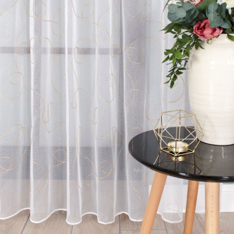 Firanka haftowana 056138 wysokość 290 cm kolor biały Firanka haftowana 056138 wysokość 290 cm kolor biały