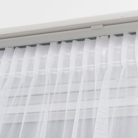 Firanka haftowana 925449 wysokość 300 cm kolor biały