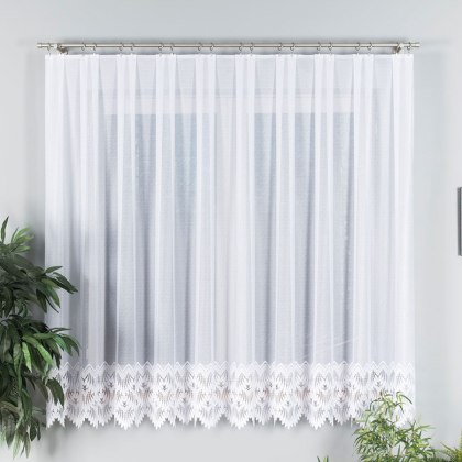 Firanka żakardowa na metry 018989 wysokość 180 cm kolor biały