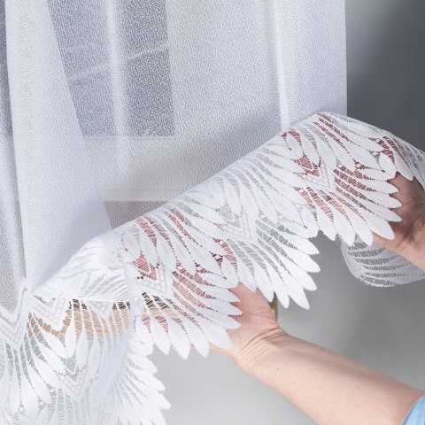 Firanka żakardowa 018989 wysokość 180 cm kolor biały Firanka żakardowa 018989 wysokość 180 cm kolor biały