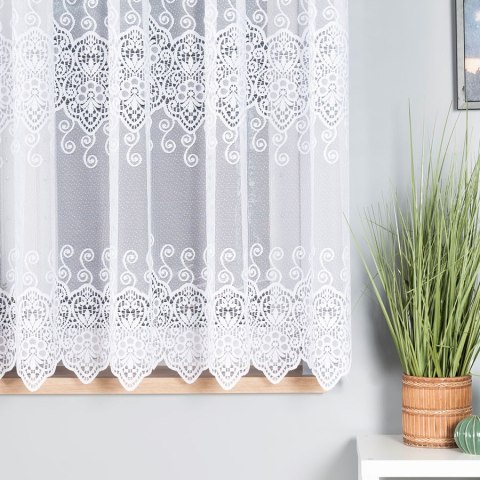 Firanka żakardowa 018495 wysokość 160 cm kolor biały Firanka żakardowa 018495 wysokość 160 cm kolor biały