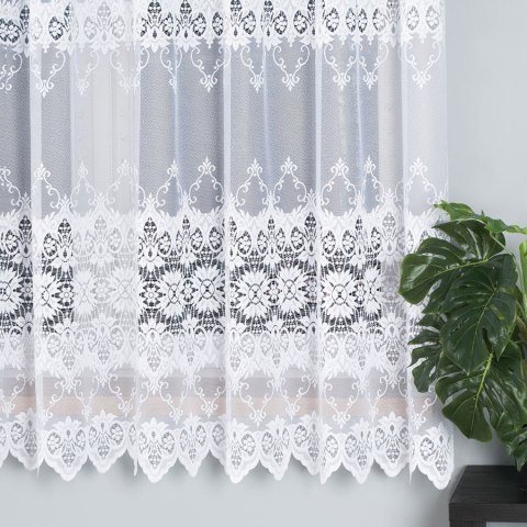 Firanka żakardowa 018984 wysokość 180 cm kolor biały