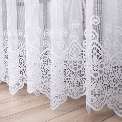 Firanka żakardowa 018495 wysokość 250 cm kolor biały Firanka żakardowa 018495 wysokość 250 cm kolor biały