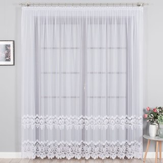 Firanka żakardowa 018982 wysokość 250 cm kolor biały