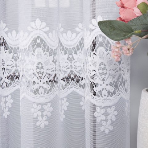 Firanka żakardowa 018982 wysokość 250 cm kolor biały Firanka żakardowa 018982 wysokość 250 cm kolor biały