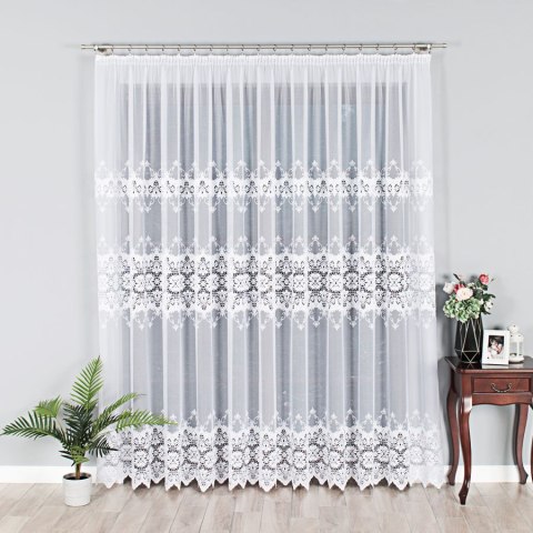 Firanka żakardowa 018984 wysokość 250 cm kolor biały