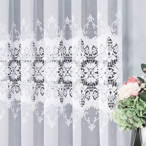 Firanka żakardowa 018984 wysokość 250 cm kolor biały