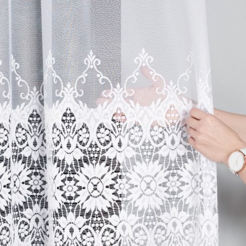 Firanka żakardowa 018984 wysokość 250 cm kolor biały