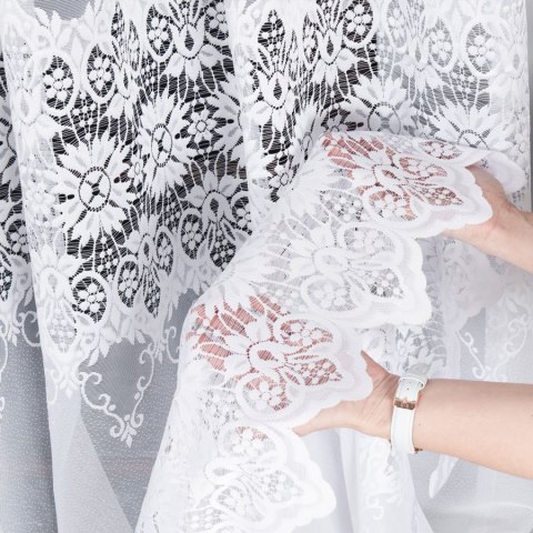 Firanka żakardowa 018984 wysokość 250 cm kolor biały