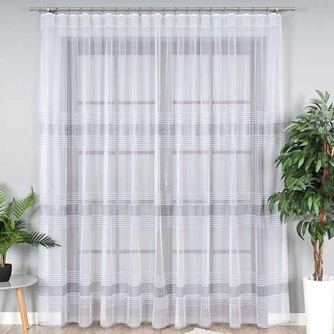 Firanka żakardowa 018970 wysokość 250 cm kolor biały