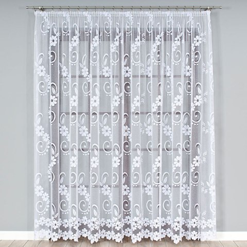 Firanka żakardowa 004669 wysokość 250 cm kolor biały