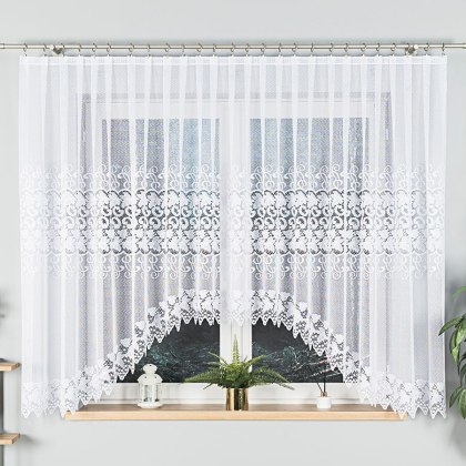 Firanka gotowa żakardowa HERNANI 160x410 cm kolor biały