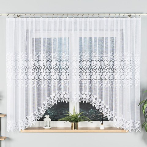 Firanka gotowa żakardowa HERNANI 160x410 cm kolor biały