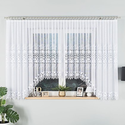 Firanka gotowa żakardowa HERNANI 160x600 cm kolor biały