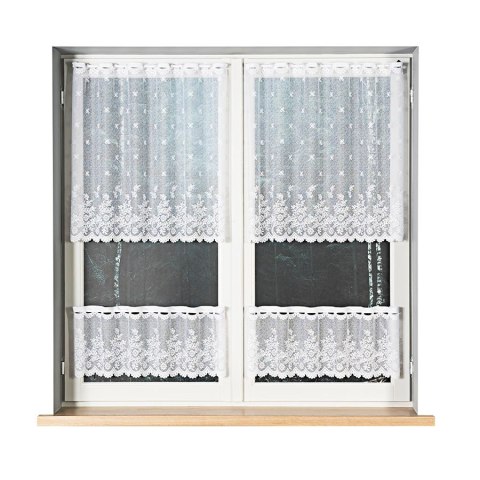 Zazdrostka żakardowa 054160 wysokość 50 cm kolor biały