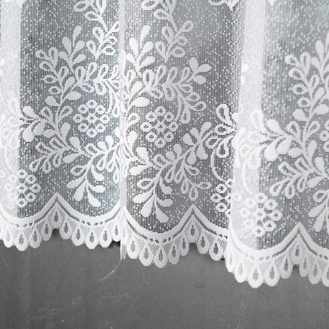 Zazdrostka żakardowa 054160 wysokość 90 cm kolor biały