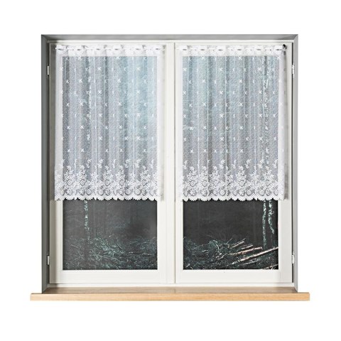 Zazdrostka żakardowa 054160 wysokość 90 cm kolor biały