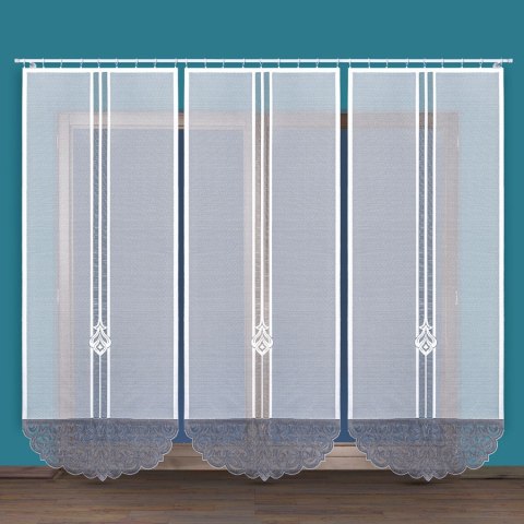 Panel żakardowy gotowy ZURIEL 250x90 cm kolor biały z szarym Panel żakardowy gotowy ZURIEL 250x90 cm kolor biały z szarym
