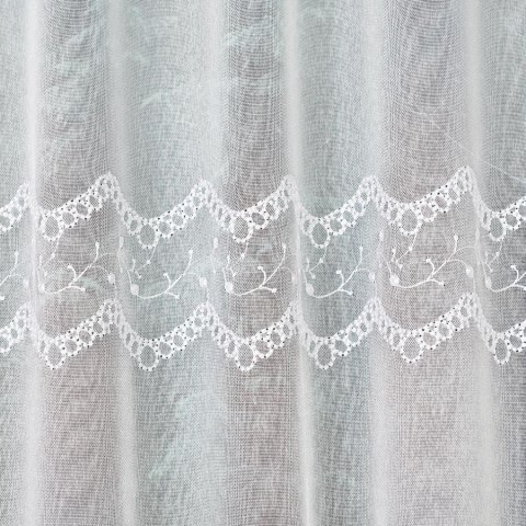 Zazdrostka haftowana na markizecie 013503 wysokość 75 cm kolor biały
