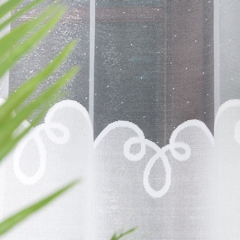 KORNELIA Firanka gotowa na prosto, szerokość 300 x wysokość 250cm, kolor 001 biały z błyskiem 090512/FBP/001/300250/1