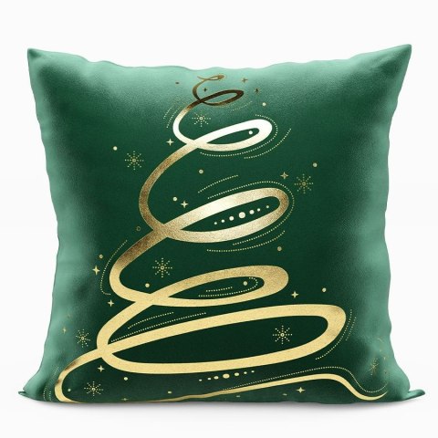 METALICZNA CHOINKA Poszewka dekoracyjna VELVET, 40x40cm, kolor 093 szmaragdowy ze złotym zdobieniem TBN003/POP/093/040040/1 METALICZNA CHOINKA Poszewka dekoracyjna VELVET, 40x40cm, kolor 093 szmaragdowy ze złotym zdobieniem TBN003/POP/093/040040/1